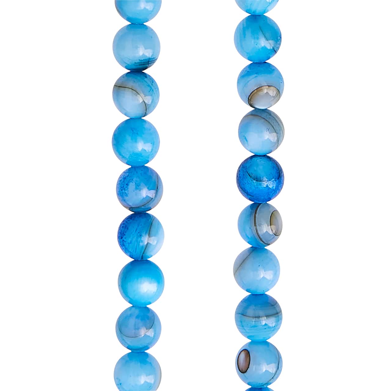 Light Sapphire Shell Round Beads, 6mm by Bead Landing™